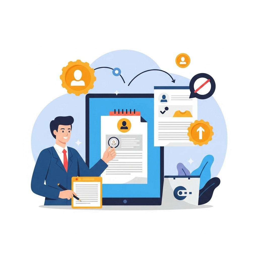 온라인으로 청약 신청하는 절차를 표현하는 일러스트