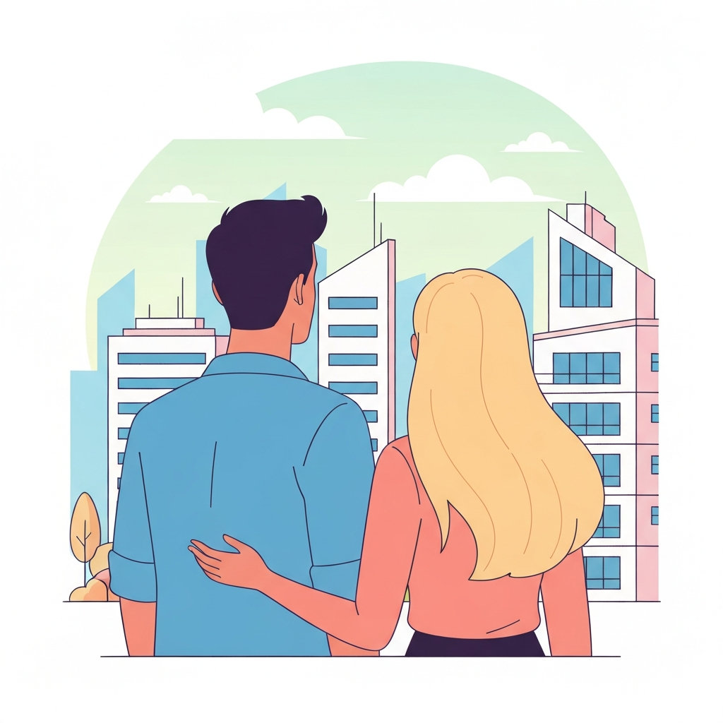 청년 주거 지원 일러스트