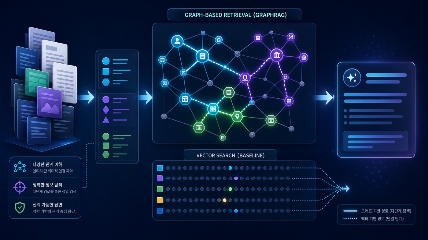 Read more about the article GraphRAG란 무엇인가: 벡터 검색만으로 부족할 때 쓰는 RAG 구조