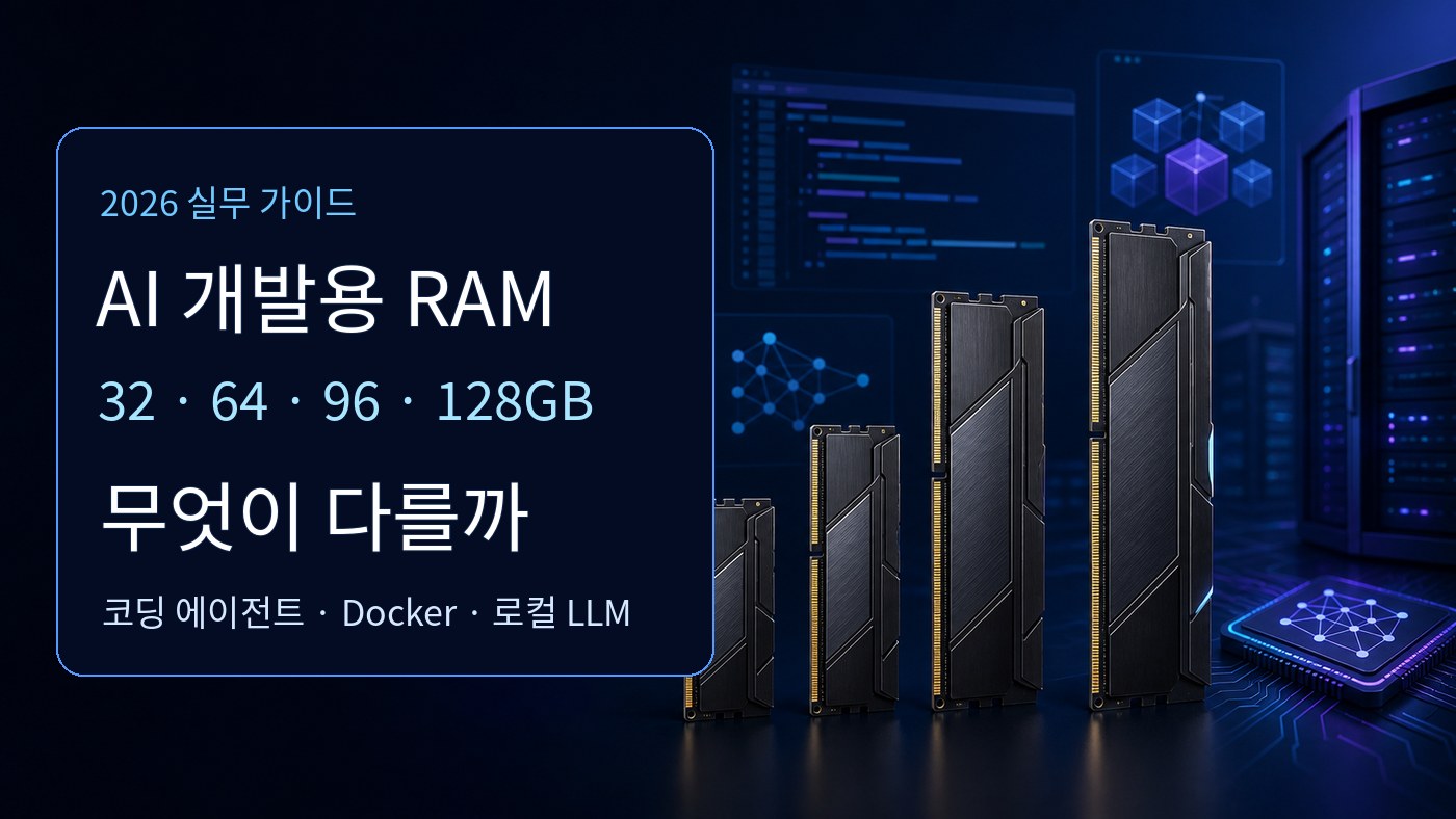 AI 개발용 RAM 32GB 64GB 96GB 128GB 비교